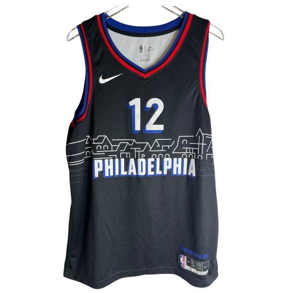 Nike Dri-Fit Sleeveless NBA Skyline Philadelphia 76ers #12 Harris Size XL - Picture 1 of 5